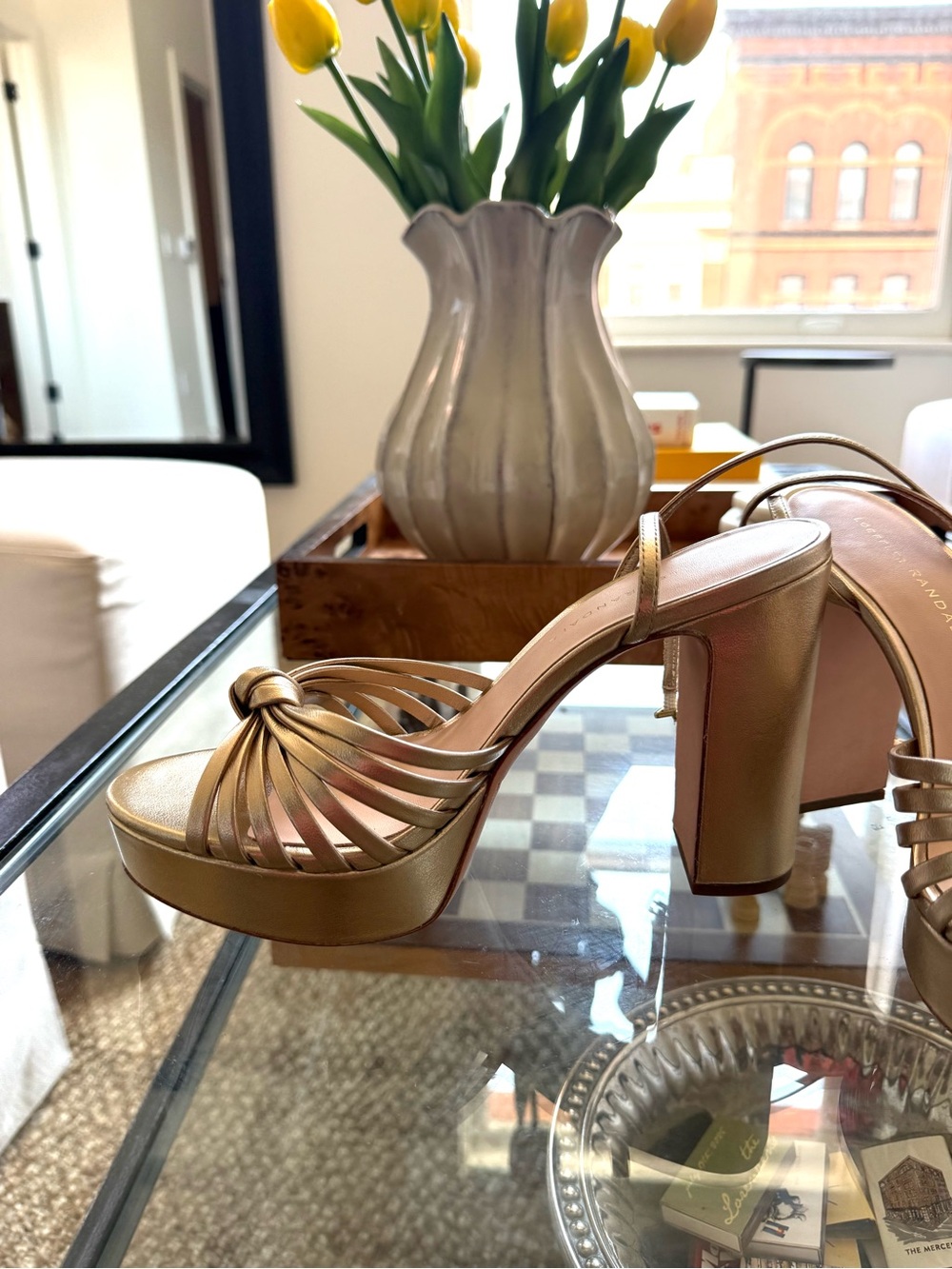 Loeffler Randall Rivka Champagne Knot Platform Heels - size 8.5 – Brand New - Picture 10 of 10